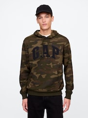 Camuflaje marrón - Pulóver - Sudadera con capucha y logo en arco de Gap - Imagen 1 de 5