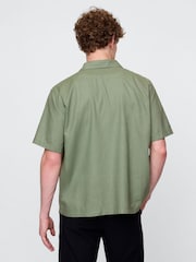 Groen - Gap overhemd van linnen-katoen met korte mouwen - Image 2 of 4