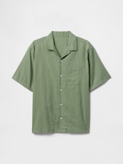 Gap Green Linen-Cotton Short Sleeve Shirt - Image 5 of 5