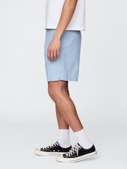 Синий - Gap 8"" Linen-Cotton Chino Shorts - Изображение 4 из 8