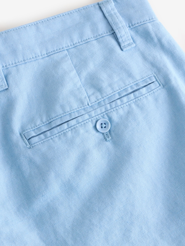 Синий - Gap 8"" Linen-Cotton Chino Shorts - Изображение 8 из 8