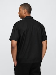 Gap Black Linen-Cotton Short Sleeve Shirt - Image 2 of 5