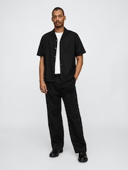 Gap Black Linen-Cotton Short Sleeve Shirt - Image 3 of 5