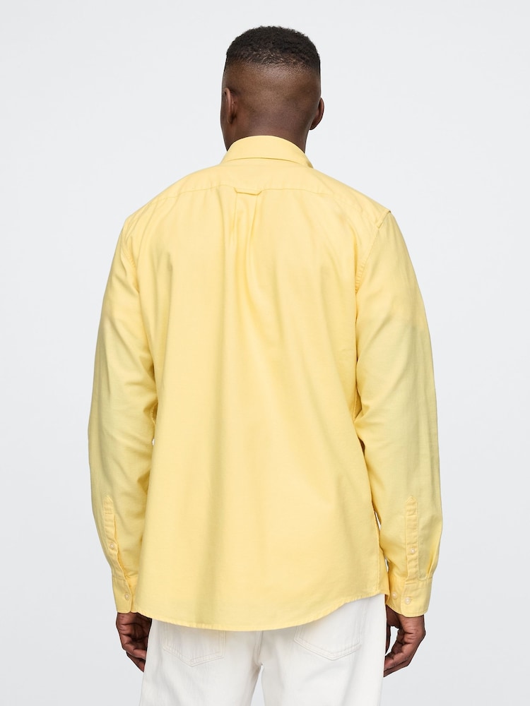 Gap Yellow Classic Oxford Shirt In Standard Fit - Image 2 of 5