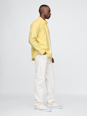 Gap Yellow Classic Oxford Shirt In Standard Fit - Image 3 of 5