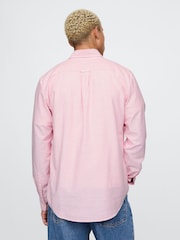 Gap Red Stripe Regular Fit Long Sleeve Oxford Shirt - Image 2 of 5