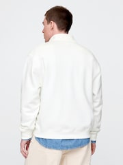 Gap White Logo Heavyweight Quarter-Zip Sweatshirt - Image 2 of 5