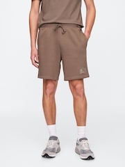 Gap Brown Pull On Logo Jogger Shorts - Image 1 of 4