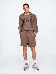 Gap Brown Pull On Logo Jogger Shorts - Image 2 of 4