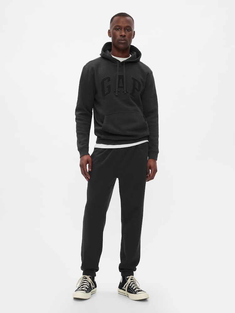 Gap Black Logo Fleece-Lined Joggers - Image 1 of 4