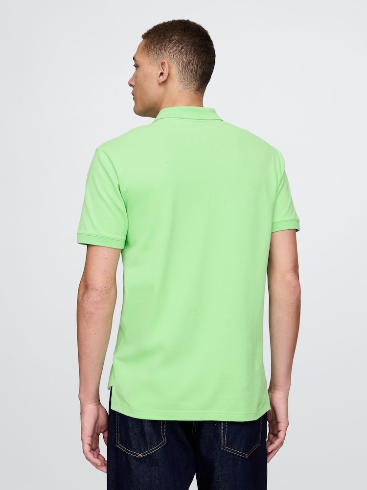Gap Green Logo Pique Polo Shirt - Image 2 of 5