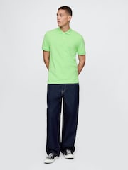 Gap Green Logo Pique Polo Shirt - Image 3 of 5