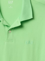 Gap Green Logo Pique Polo Shirt - Image 5 of 5