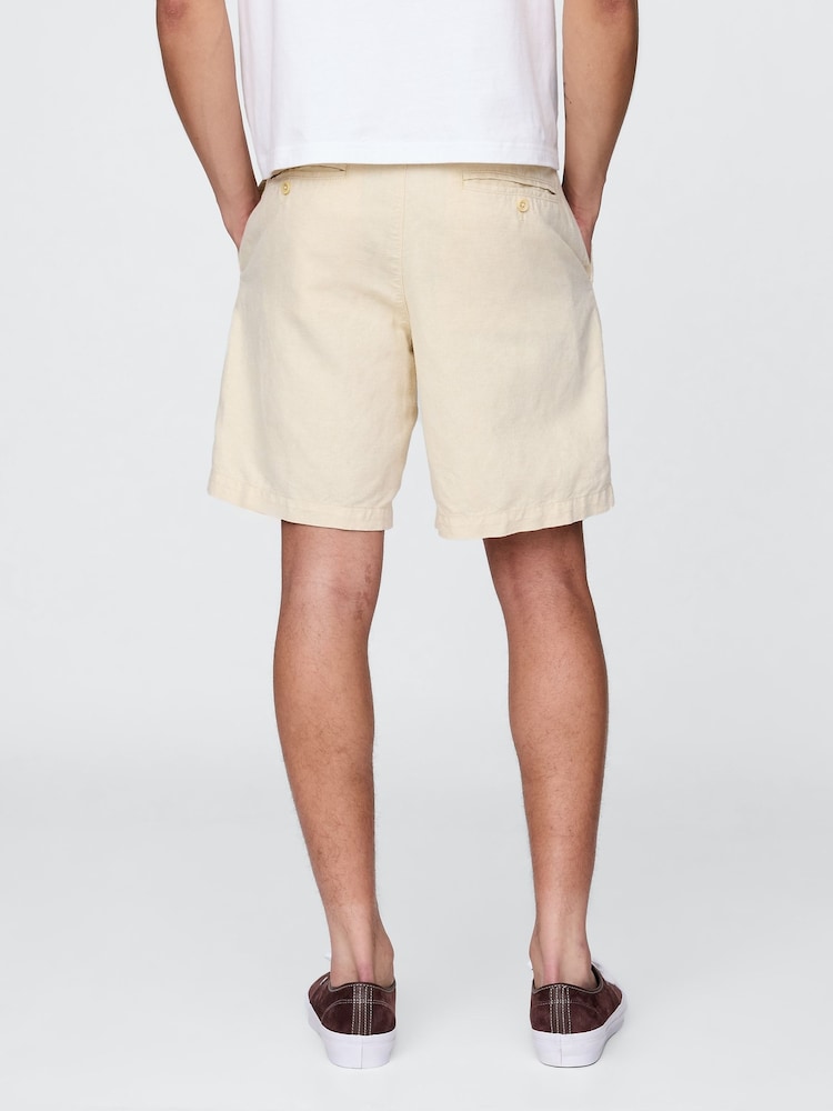 Beige - Gap 8"" Linnen-katoenen chino shorts - Image 2 of 9