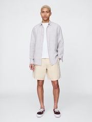 Beige - Gap 8"" Linnen-katoenen chino shorts - Image 3 of 9