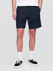 Gap Navy Blue 8"" Linen-Cotton Chino Shorts - Image 1 of 5
