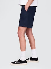 Gap Navy Blue 8"" Linen-Cotton Chino Shorts - Image 3 of 5
