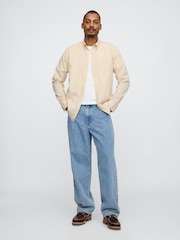 Gap Yellow Stripe Organic Cotton Poplin Classic Shirt - Image 3 of 5