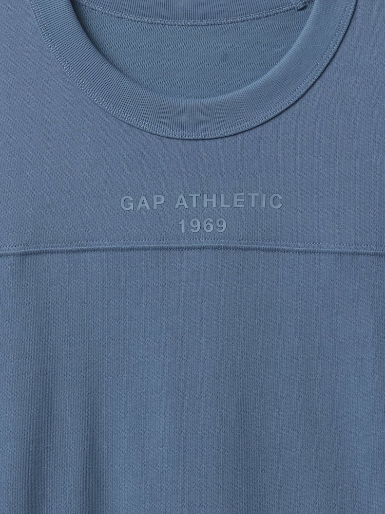 Gap Navy Blue Oversized Athletic Logo T-Shirt - Image 5 of 5