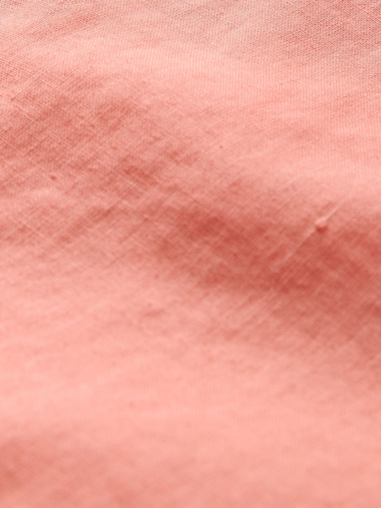 Gap Coral Pink Linen-Cotton Short Sleeve Shirt - Image 5 of 5 Gap Coral Pink Linen-Cotton Short Sleeve Shirt - Image 5 of 5