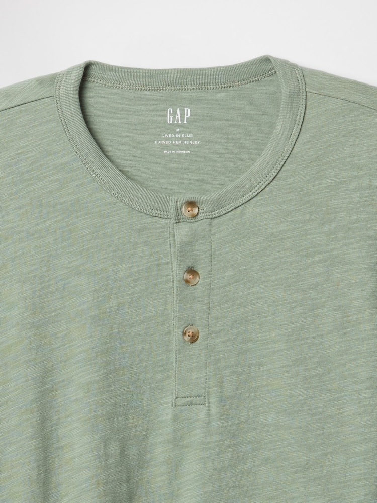 Gap Green Short Sleeve Henley T-Shirt - Image 5 of 5 Gap Green Short Sleeve Henley T-Shirt - Image 5 of 5