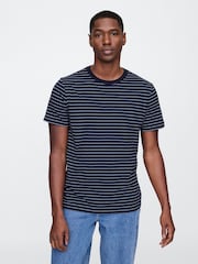 Gestreift, Blau - Gap Everyday Soft T-Shirt mit Rundhalsausschnitt - Bild 1 von 5