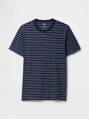 Gestreift, Blau - Gap Everyday Soft T-Shirt mit Rundhalsausschnitt - Bild 4 von 5