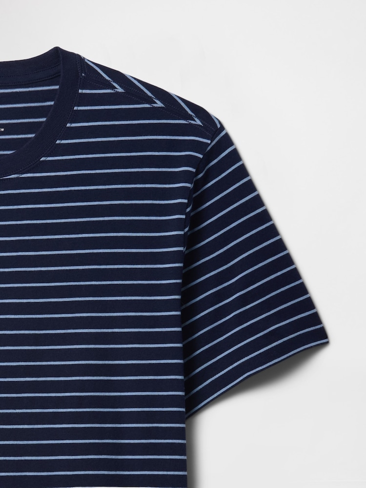 Gestreift, Blau - Gap Everyday Soft T-Shirt mit Rundhalsausschnitt - Bild 5 von 5
