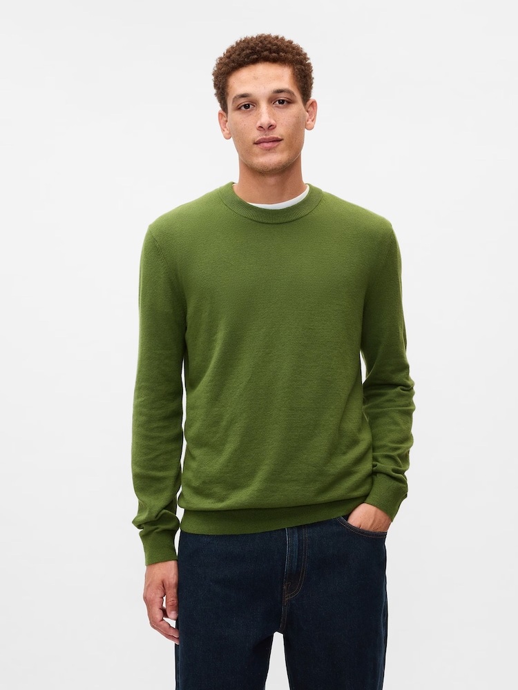 Gap Green CashSoft Crew Neck Jumper - Image 1 of 5