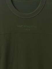 Gap Khaki Green Oversized Athletic Logo T-Shirt - Image 5 of 5