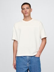 Gap Cream Oversized Athletic Logo T-Shirt - Image 1 of 5