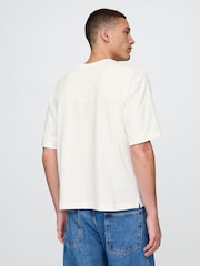 Gap Cream Oversized Athletic Logo T-Shirt - Image 2 of 5