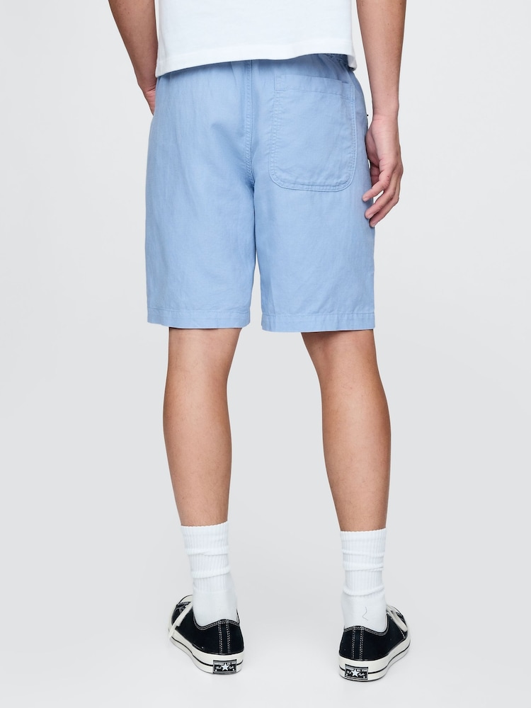 Gap Blue 9"" Linen-Cotton Easy Chino Shorts - Image 2 of 5