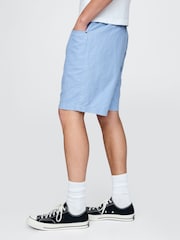 Gap Blue 9"" Linen-Cotton Easy Chino Shorts - Image 3 of 5