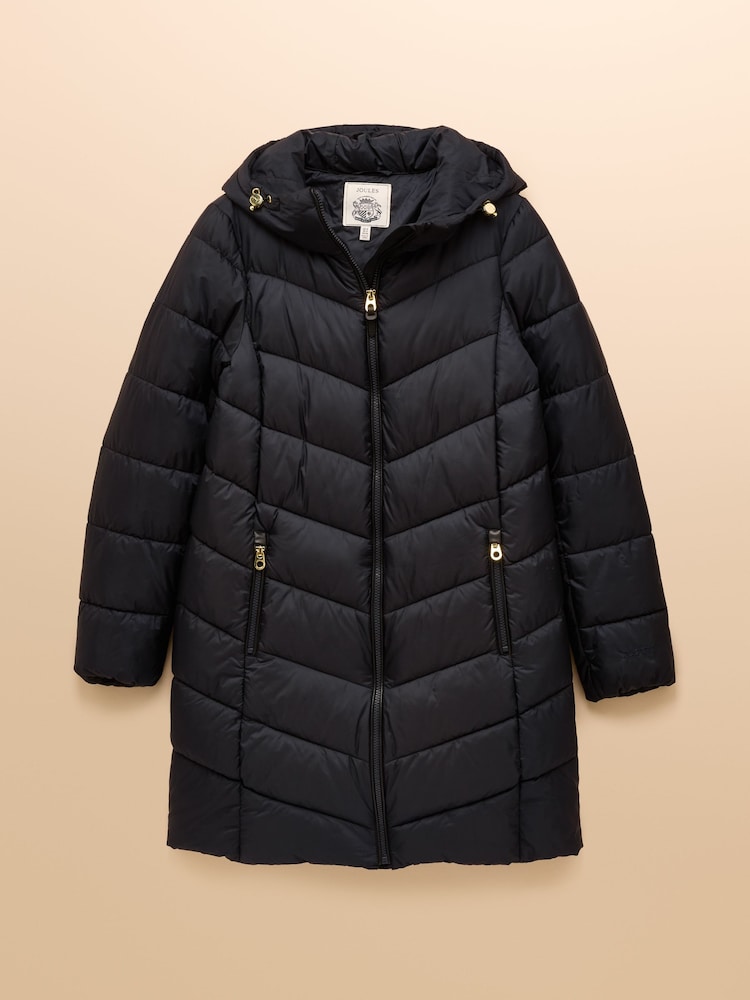 Moorsdale Navy Mid Length Showerproof Padded Coat - Image 11 of 11