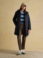 Moorsdale Navy Mid Length Showerproof Padded Coat - Image 3 of 11