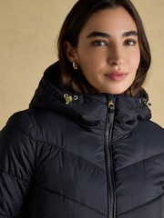 Moorsdale Navy Mid Length Showerproof Padded Coat - Image 9 of 11
