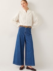 Monsoon Natural Chiara Frill 100% Cotton Blouse - Image 2 of 4