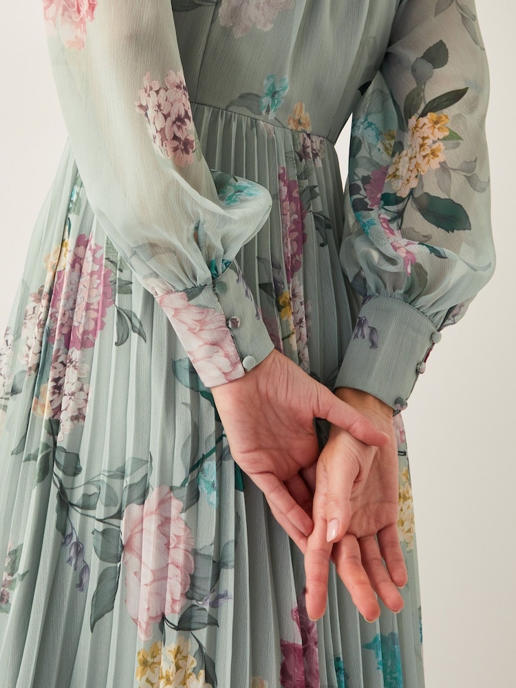Monsoon Agnes Floral Print Pleated Midi Dress - Bild 2 von 4 Monsoon Agnes Floral Print Pleated Midi Dress - Bild 2 von 4
