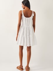 Monsoon White Maud Broderie 100% Cotton Dress - Image 2 of 4