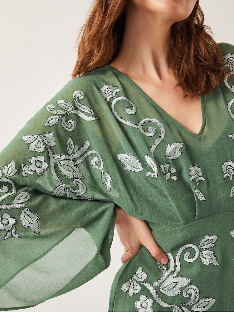 green emerald velvet dress Hannah Green Lily Swiss Dot Dress – A Closet Full of Dresses main image 1