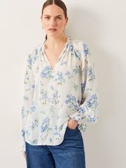 Monsoon Natural Sarah Sheer Floral Blouse - Image 1 of 5