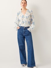 Monsoon Natural Sarah Sheer Floral Blouse - Image 2 of 5