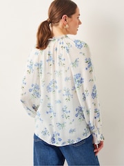 Monsoon Natural Sarah Sheer Floral Blouse - Image 3 of 5