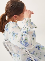 Monsoon Natural Sarah Sheer Floral Blouse - Image 4 of 5