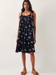 Monsoon Blue Briana Strappy Batik Mini Dress - Image 1 of 4