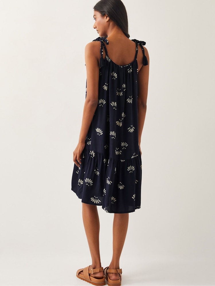 Monsoon Blue Briana Strappy Batik Mini Dress - Image 2 of 4