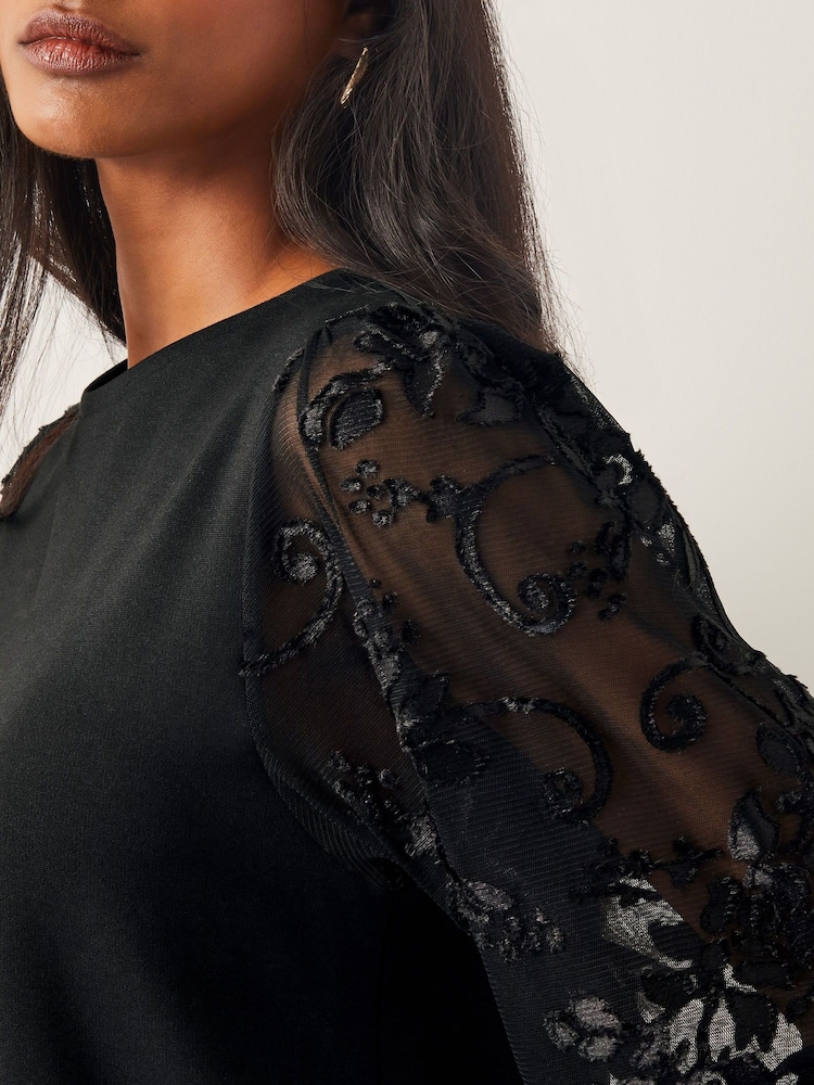 Monsoon Immy Sheer Floral Sleeve Top - Bild 4 von 4