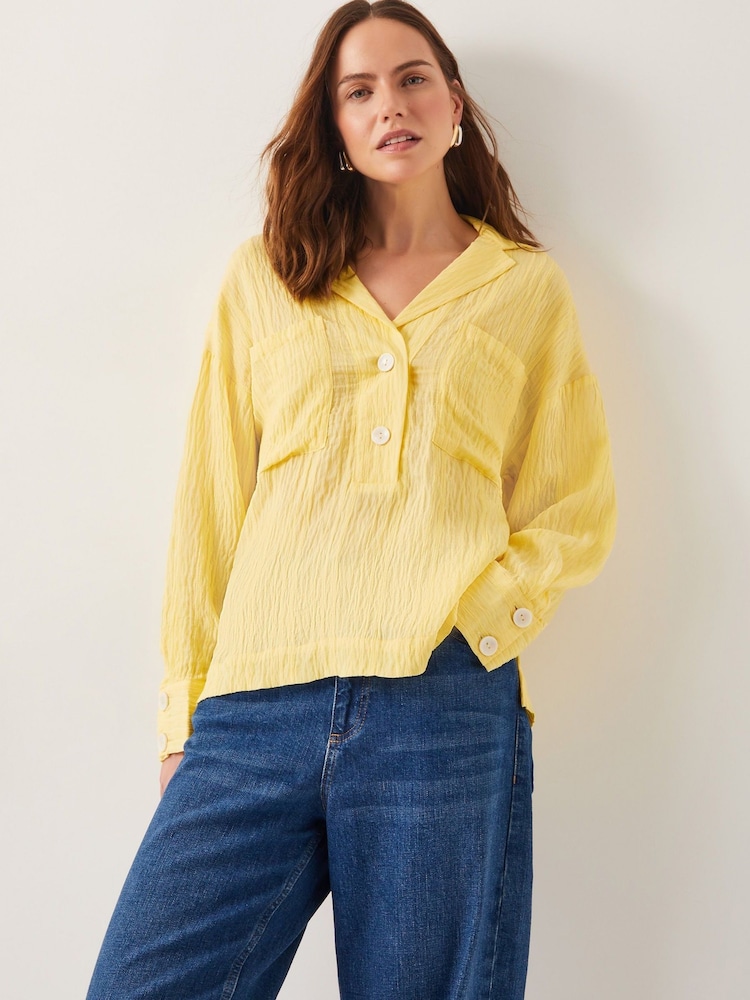 Monsoon Yellow Tilda Textured Shirt - Image 1 of 5