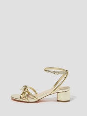Monsoon Gold Wynn Metallic Strappy Heeled Sandals - Image 3 of 4